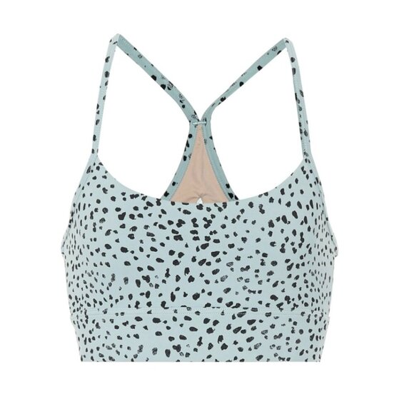 Varley Blue Animal Print Sports Bra Workout Athletic Athleisure Size Medium - Picture 1 of 10